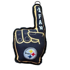 Officially Licensed NFL Pittsburgh Steelers #1 Fan Pet Squeaker Toy – Used